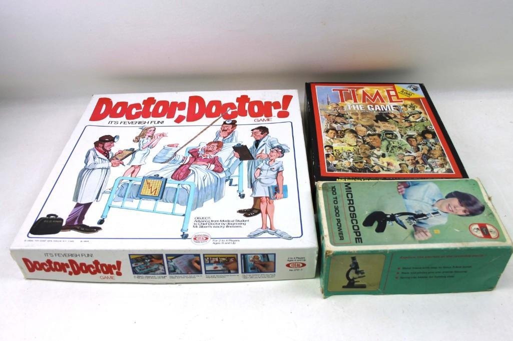 Vintage Sears Microscope , Doctor Doctor Game , Time (1 of 6)
