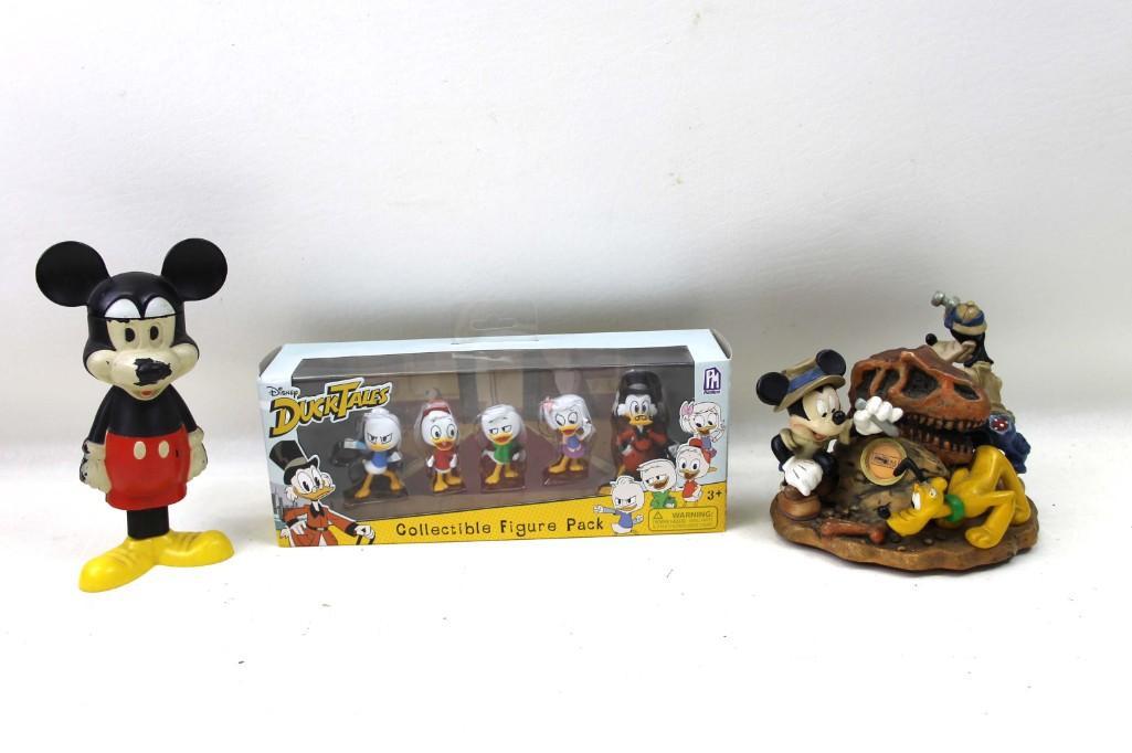 Collectible Disney Lot incl Mickey Mouse , Duck Tales ,: Collectible Disney Lot incl Avon Mickey Mouse , Duck Tales Collectible Figure Pack, and Disney's Animal Kingdom Figure with Mickey Mouse and Goofy 