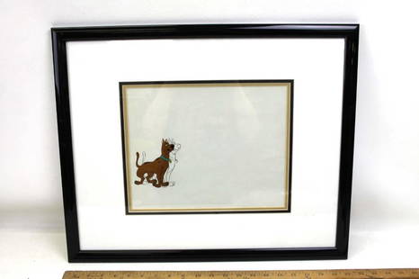 Framed Scooby Doo Animation Cel: Framed Scooby Doo Animation Cel Roughly 22" x 18" No COA Scooby Dooby Doo!