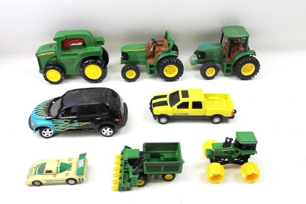 Lot of Toy John Deere Tractors and Other Vehicles (1 of 6)