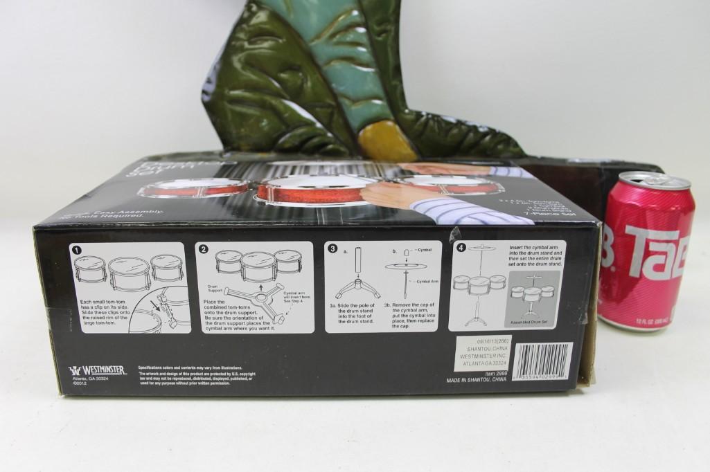 Misc. Lot Desktop Drum Set, Guitar Hero DS, Snowboarder: Misc. Lot Desktop Drum Set, Guitar Hero on Tour DS, Snowboarder Wall Hanging 