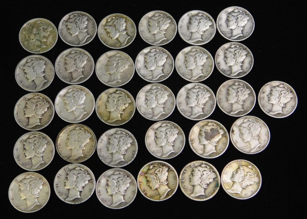 31 Mercury Dimes (1 of 2)
