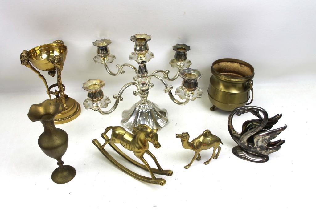 Lot of Metal Items incl Brass and Silver Plate (1 of 5)