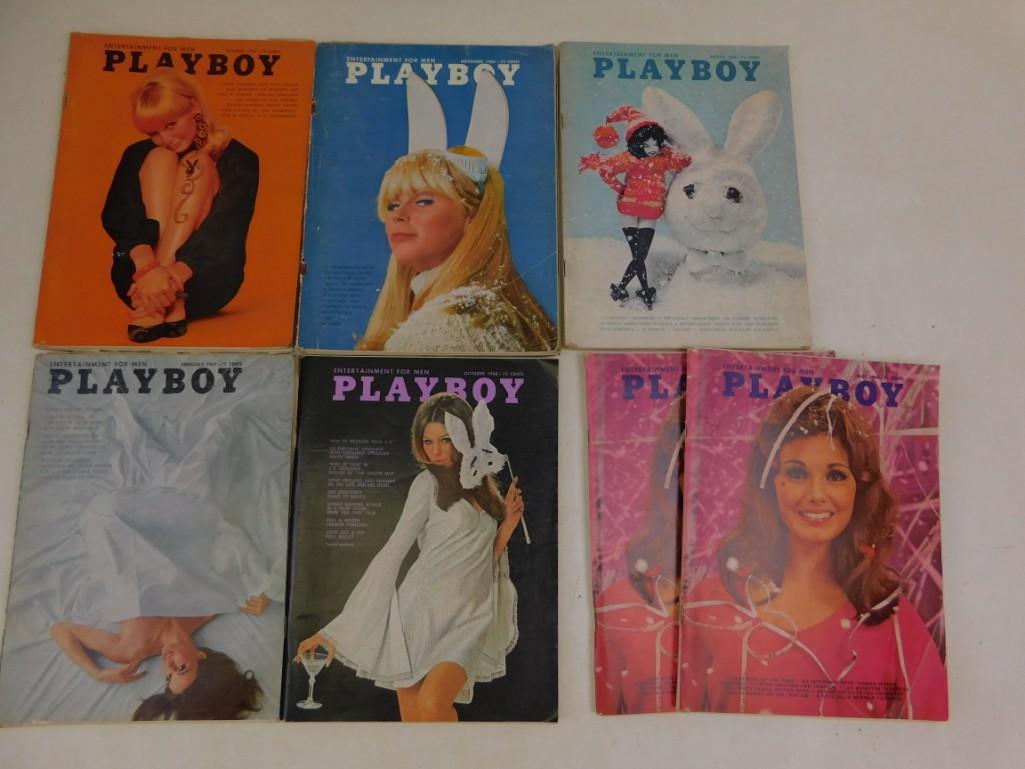Lot of 7 Playboy Magazines from 1966-1968 one duplicate (1 of 1)