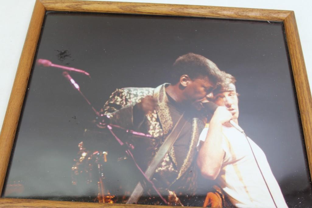 Framed Photo Bruce Springsteen and Clarence Clemons: Framed Photo Bruce Springsteen and Clarence Clemons Roughly 15" x 12" 