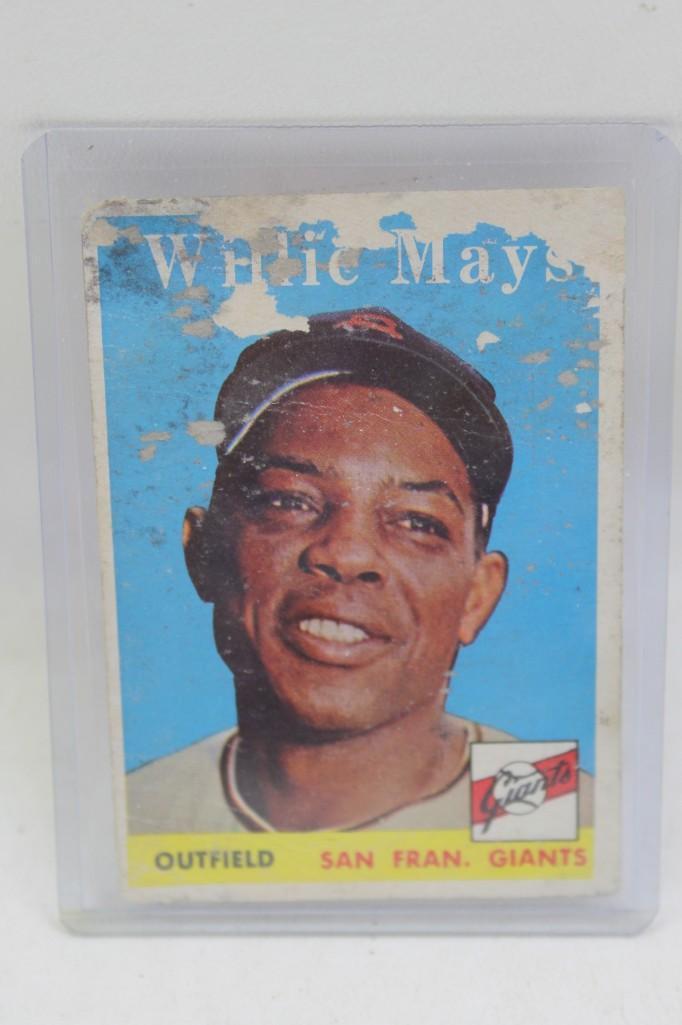 1958 Topps Willie Mays Card #5: 1958 Topps Willie Mays Card #5