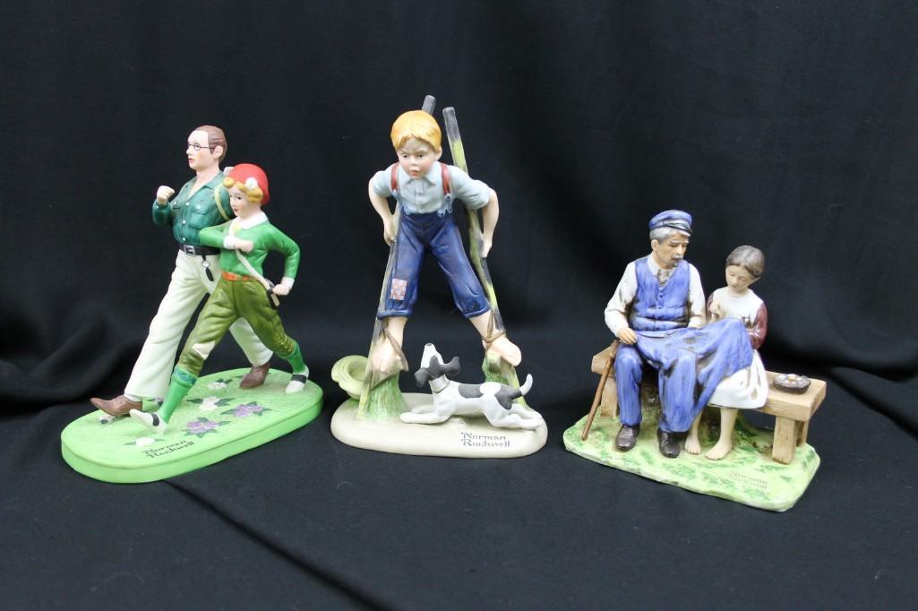 Lot of 3 Norman Rockwell Figurines (1 of 9)