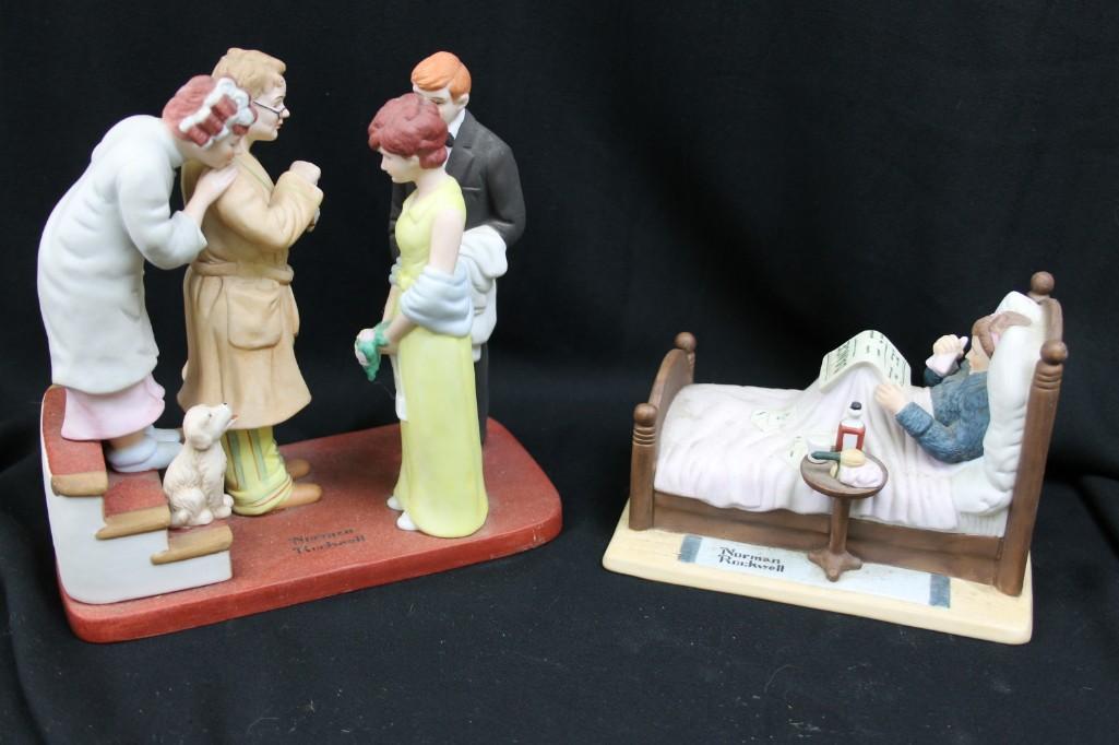 Lot of 2 Danbury Mint Norman Rockwell Figurines (1 of 6)