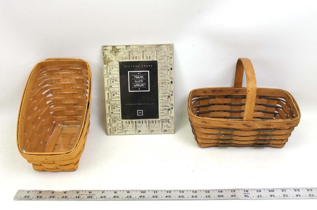 2 Longaberger Baskets and a Frank Lloyd Wright Frame (1 of 4)
