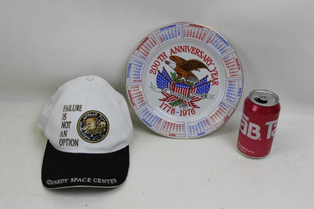 Bicentennial Plate, Kennedy Center Hat, Bell & Howell (1 of 3)