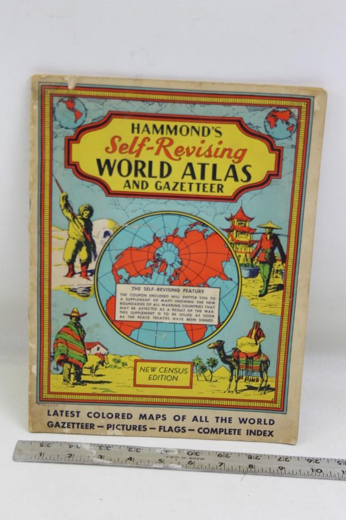 1940's Hammond's Self-Revising Wold Atlas and Gazetteer: 1940's Hammond's Self-Revising Wold Atlas and Gazetteer New Census Edition