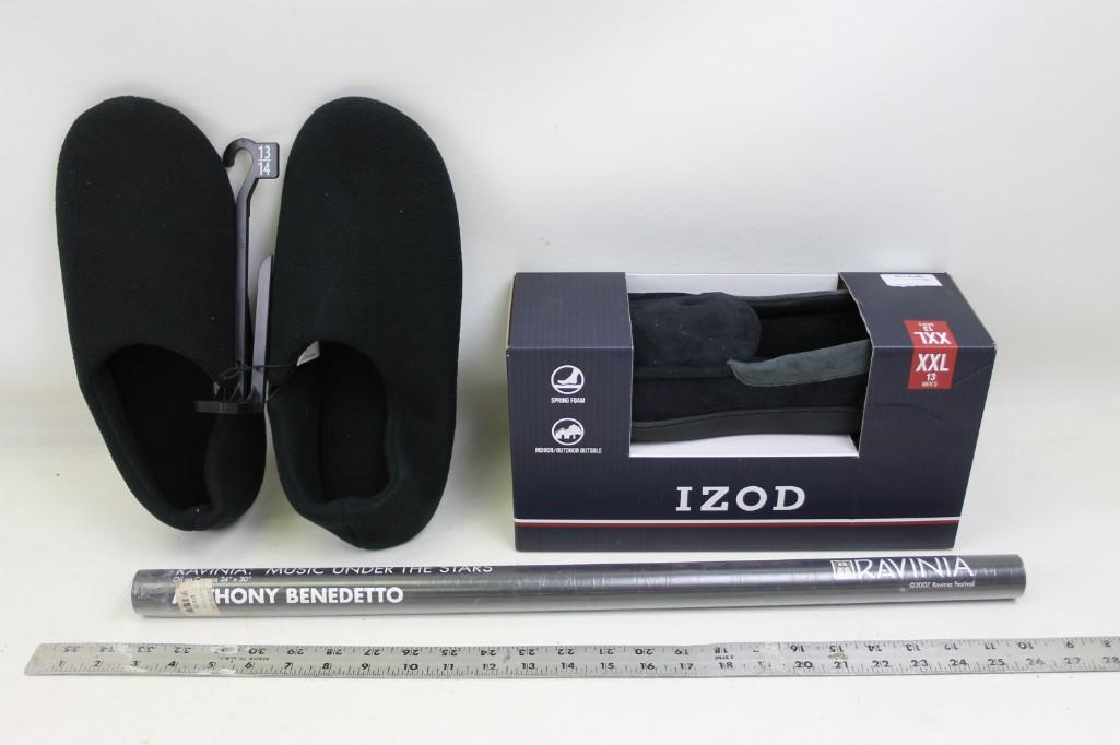 Izod Slippers new XXL 13 Mens and Anthony Benedetto: Izod Slippers new XXL 13 Mens and Anthony Benedetto Ravinia Poster 