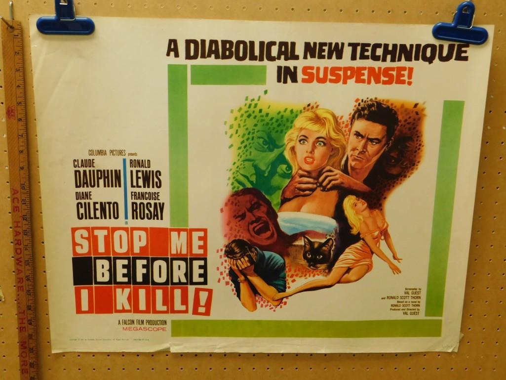 Vintage " Stop Before I Kill " Movie Poster: Vintage " Stop Before I Kill " Movie Poster