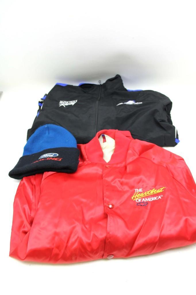 Lot of 2 Jackets plus a Hat incl Roush Racing Jacket , (1 of 5)
