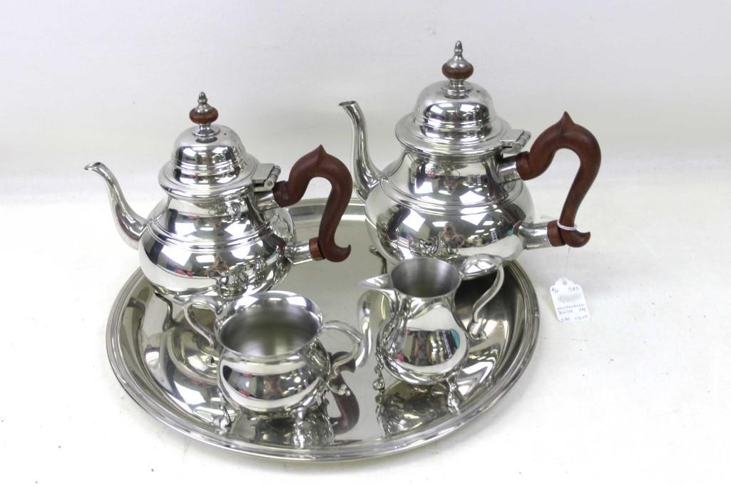 Williamsburg Kirk Stieff Pewter 5 pc Coffee / Tea Set (1 of 6)