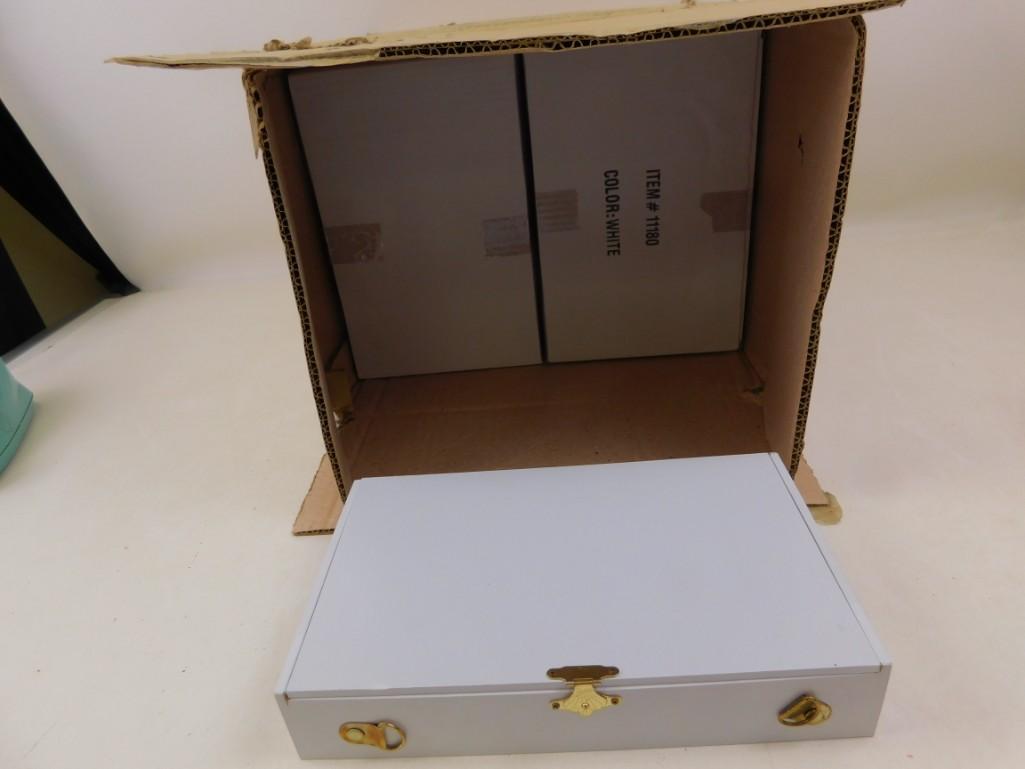 Lot of 11 New White Wooden Cigar Boxes (1 of 3)