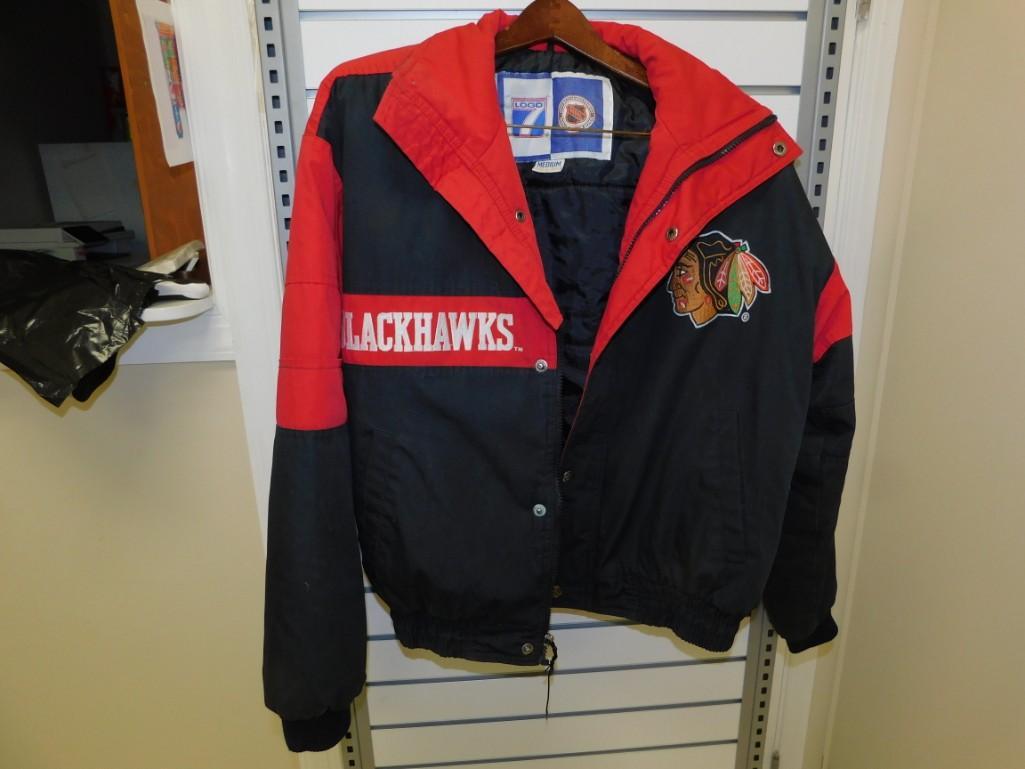 Vintage Chicago Blackhawks Coat / Jacket Size Medium: Vintage Chicago Blackhawks Coat / Jacket Size Medium Logo 7 Officially Licensed NHL