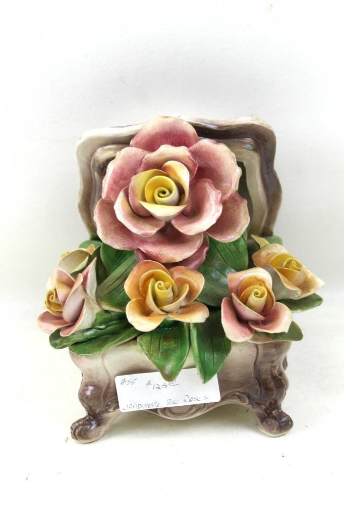Capodimonte Ceramic Floral Decor Item (1 of 6)