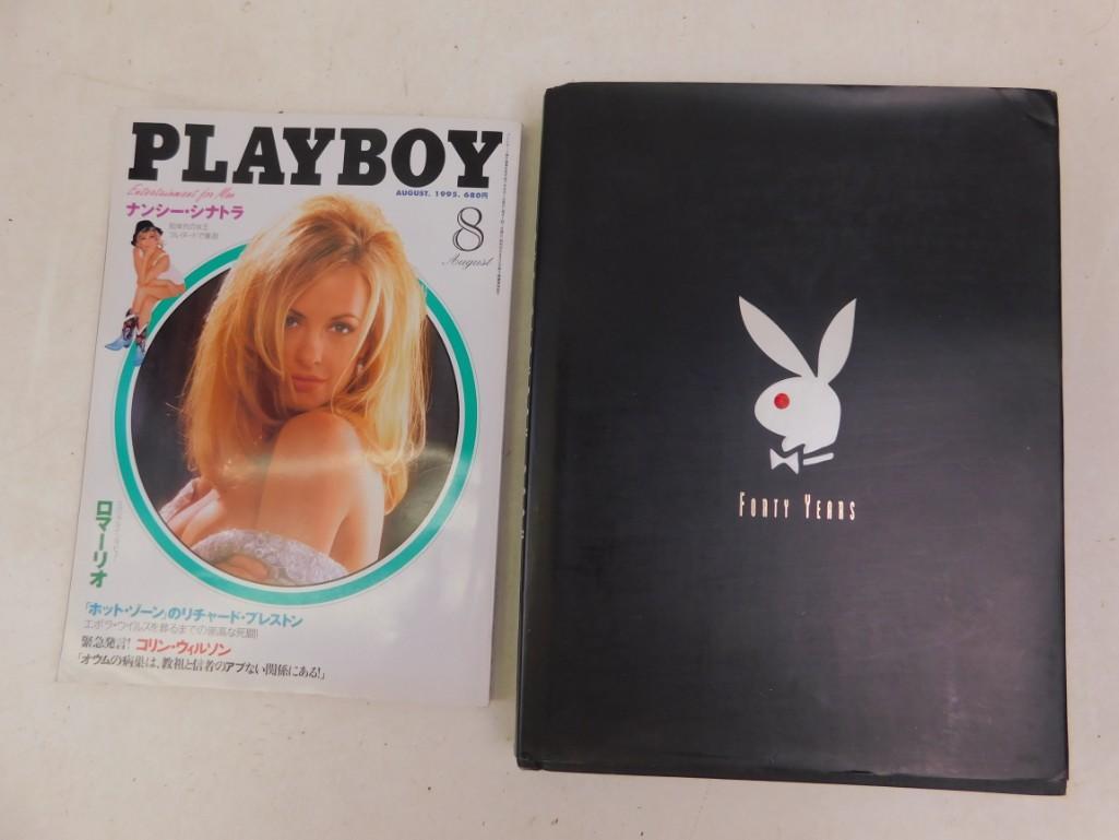 Hugh Hefner Autographed Playboy Forty Years Book and (1 of 8)