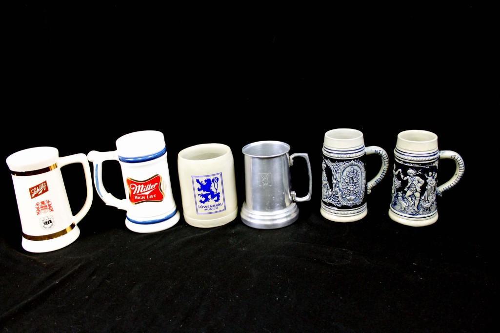 Lot of Beer Steins incl German , Playboy , Schlitz , (1 of 5)