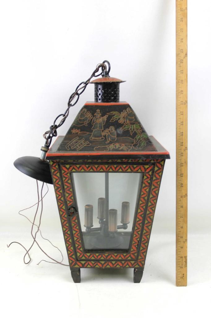 Vintage Light Fixture with Asian Design: Vintage Light Fixture with Asian Design