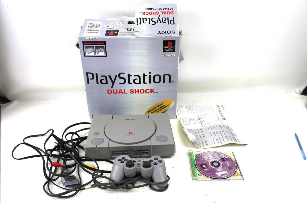 Sony PlayStation with Dual Shock Controller and CD (1 of 5)
