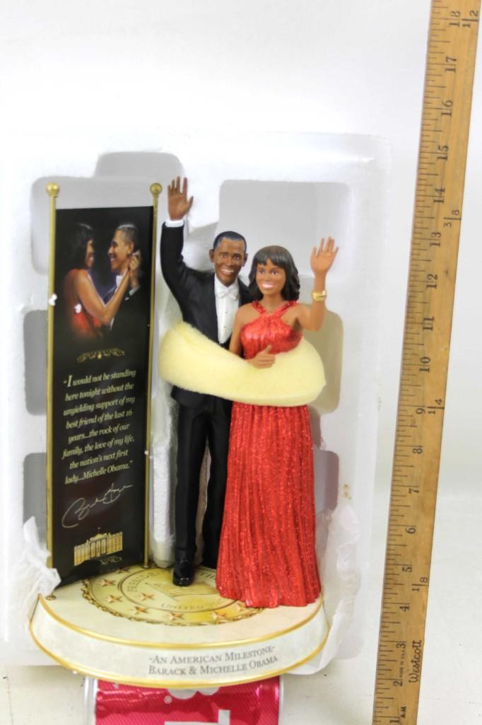 Bradford Exchange President and First Lady Obama: Bradford Exchange President Barack Obama and First Lady Michelle Obama Commemorative Sculpture Limited Edition