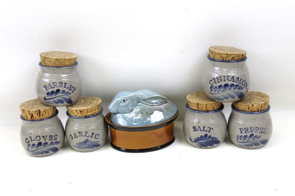 Westerwald Pottery Eagle Salt Glazed Stoneware Spice (1 of 7)