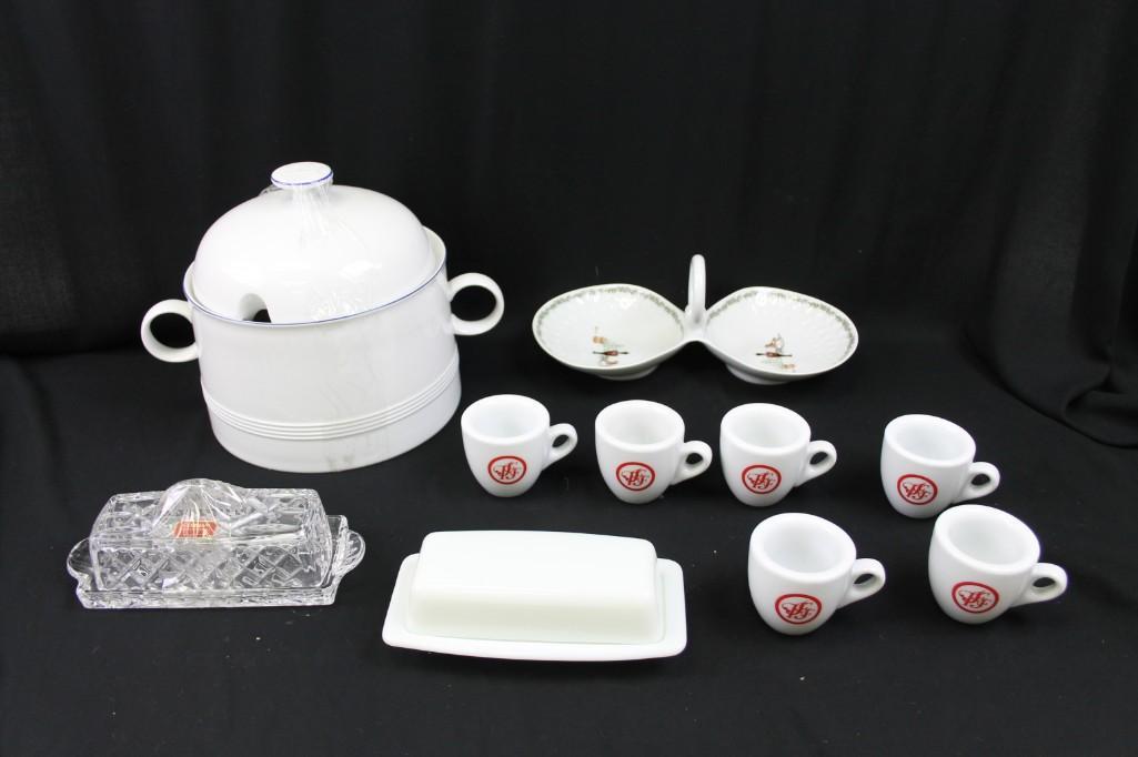 Tureen, Butter Dishes, Espresso Cups, Divided Relish (1 of 8)