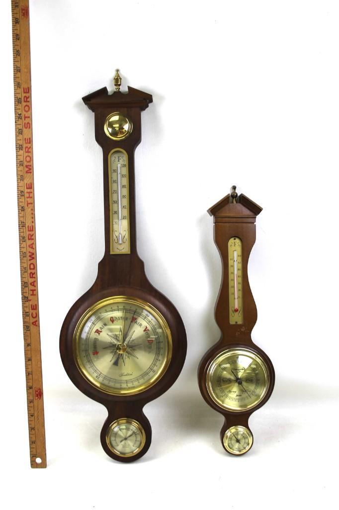 Lot of 2 Vintage Barometers: Lot of 2 Mid Century Barometers , Thermometers 