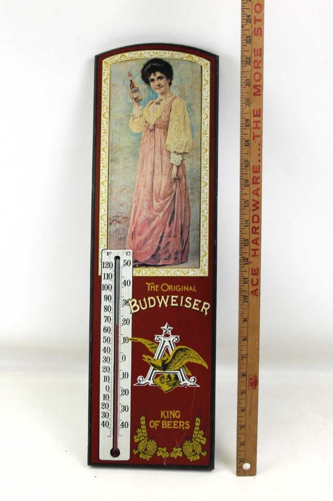 Budweiser King of Beers Thermometer Repro: Reproduction Budweiser King of Beers Thermometer