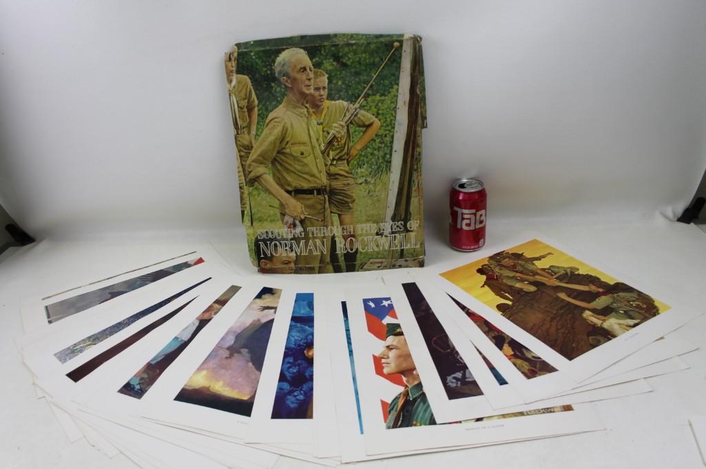 Lot of roughly 34 Norman Rockwell Boy Scouts Prints: Lot of roughly 34 Norman Rockwell Boy Scouts Prints