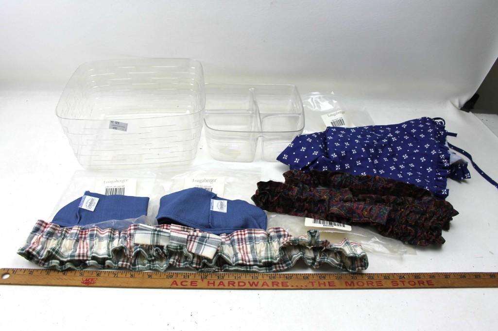 Lot of Longaberger Liners and Accessories: Lot of Longaberger Liners and Accessories