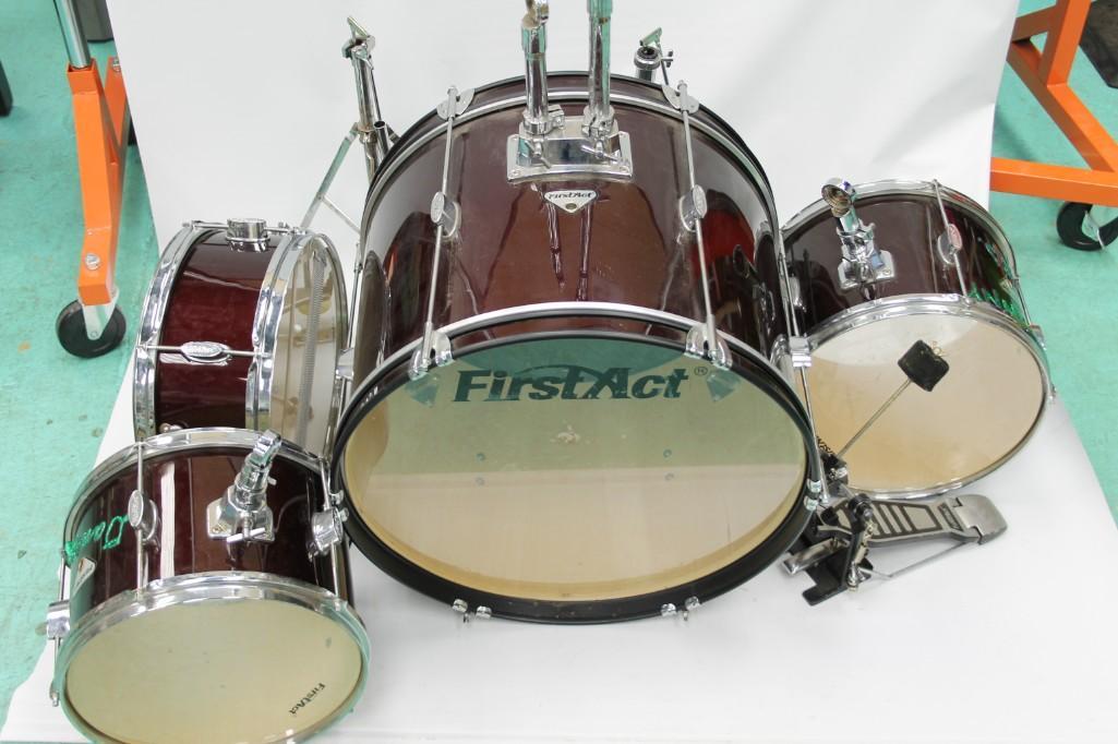 First Act Drum Set - See all pictures: First Act Drum Set - See all pictures Comes with everything shown in all of the pictures.