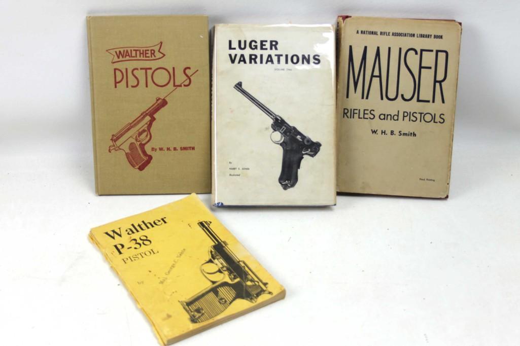 Lot of 4 Rare German Gun Books: Lot of 4 Rare German Gun Books Walther Pistols - W. H. B. Smith Luger Variations - Harry E. Jones Mauser Rifles and Pistols - W.H.B. Smith Walther P-38 Pistol - Maj. George C. Nonte 