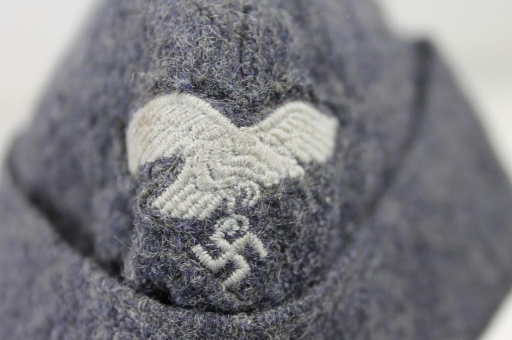WWII German Luftwaffe Wool Oversea's Cap: World War II German Luftwaffe Wool Oversea's Cap Size 59. Marked Ciemens and Wagner Missing Cockade