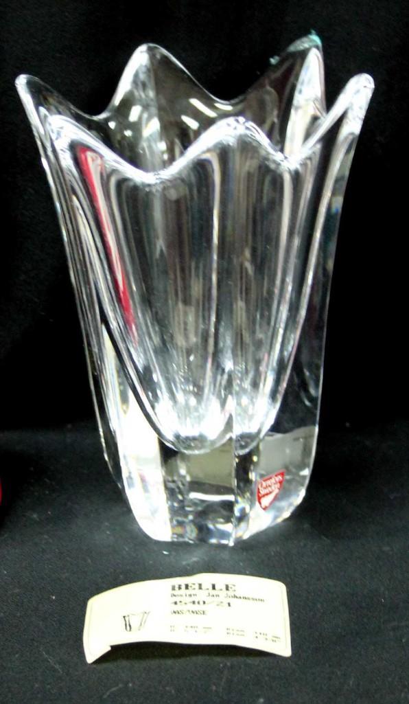 Orrefors Crystal Jan Johansson Belle Vase: Orrefors Crystal Jan Johansson Belle Vase