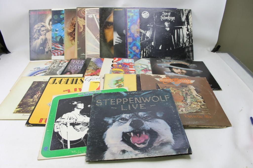 Lot of LP Vinyl Records including Rock and Roll: Lot of LP Vinyl Records including Rock and Roll Steppenwolf, J. Geils, Pete Townsend, Aerosmith, The Alan Parsons Project, Steve Miller Band, Van Morrison, Deep Purple, Beach Boys, Chicago, The Who, H