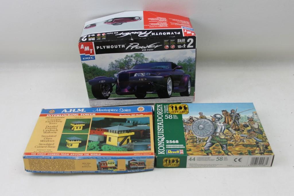 Model Kits, A.H.M. Tower, Konquistadoren figures,: Model Kits, A.H.M. Tower, Konquistadoren figures, Plymouth Prowler