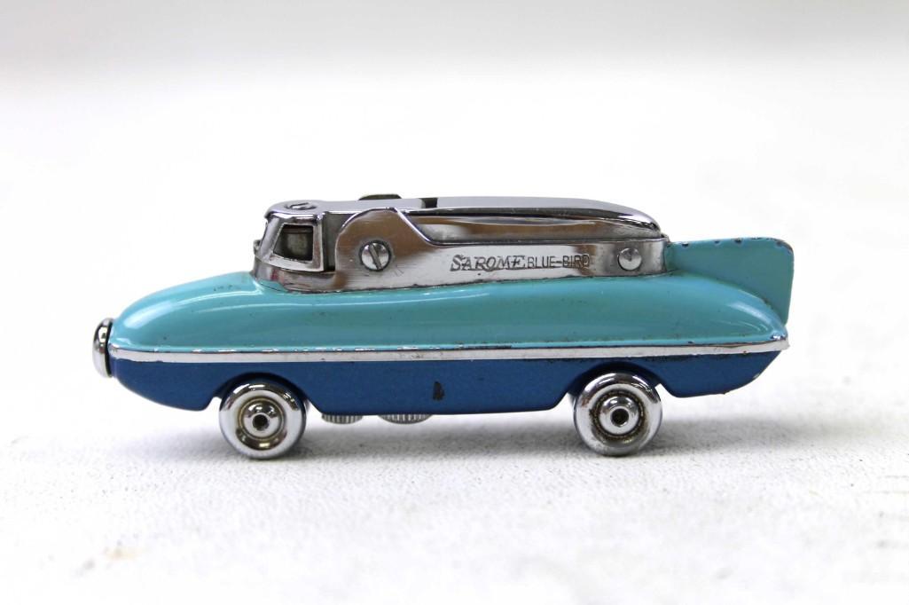 Vintage Sarome Bluebird Lighter Rocket Car: Vintage Sarome Bluebird Cigarette Lighter Rocket Car