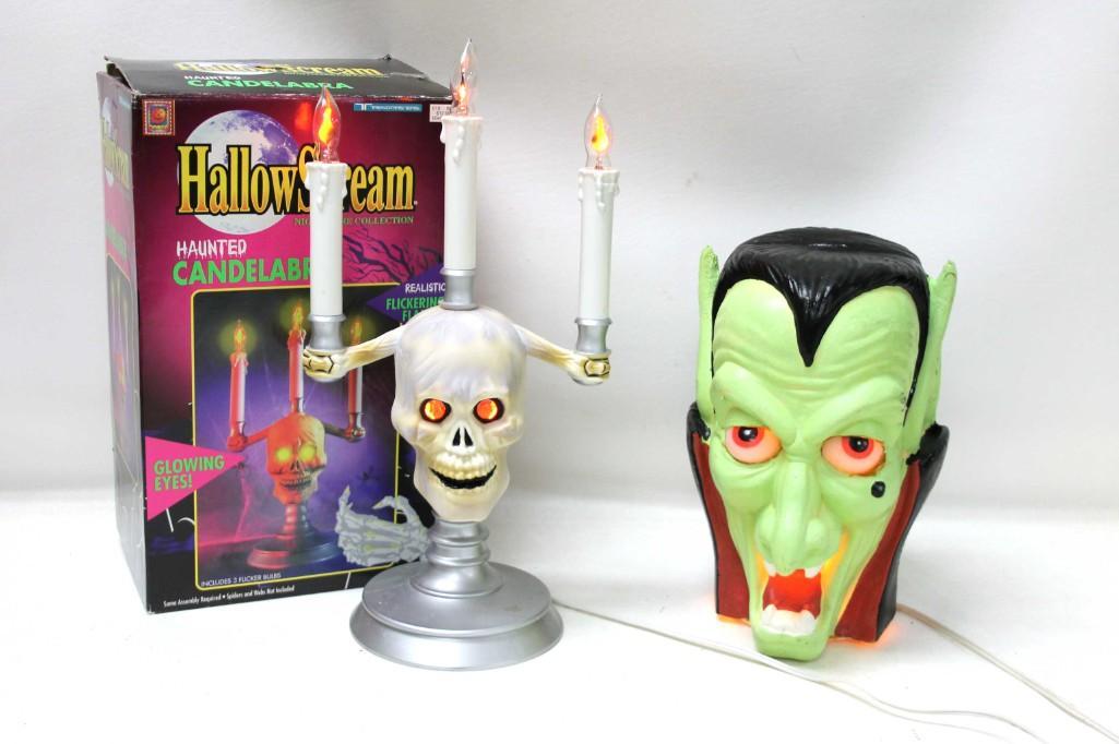 Dracula Lamp and a Skull Candelabra Light (1 of 5)