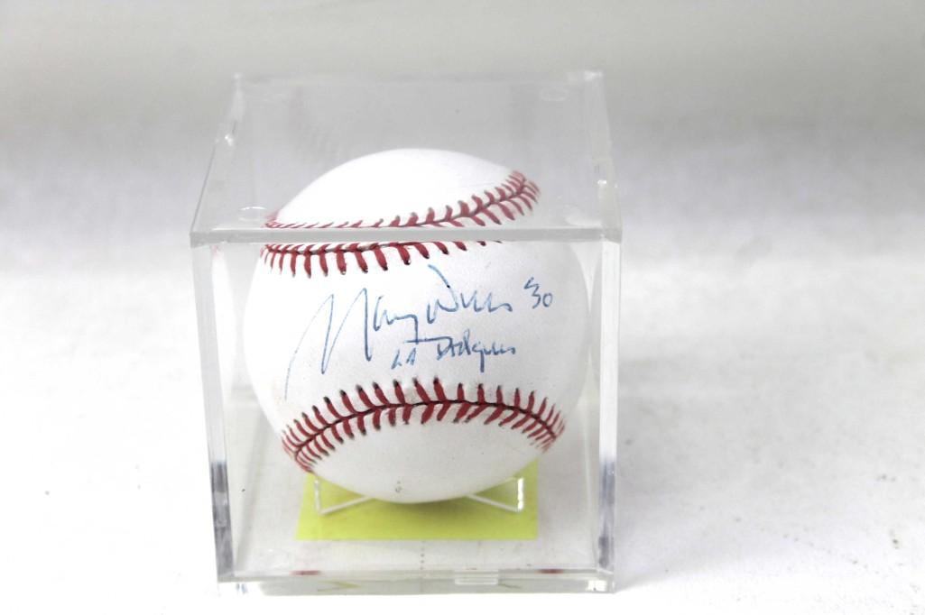 Baseball Signed Maury Wills NO COA LA Dodgers (1 of 2)