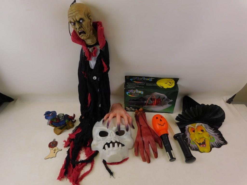 Halloween Lot including Hands, Flying Bat, Scary Man, (1 of 4)