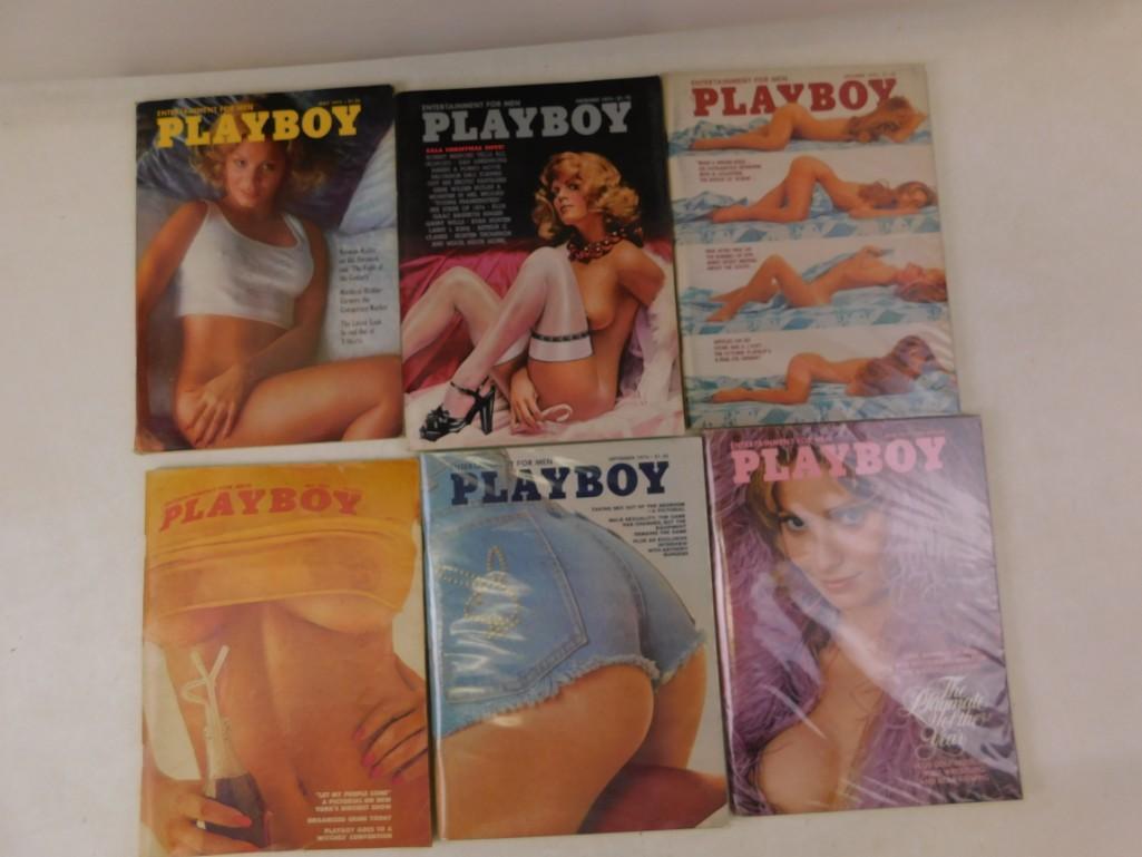Lot of 6 Playboy Magazines from 1974 and 1975 (1 of 1)