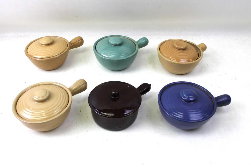 Lot of 6 Stoneware French Onion Soup Crocks or Bowls (1 of 3)