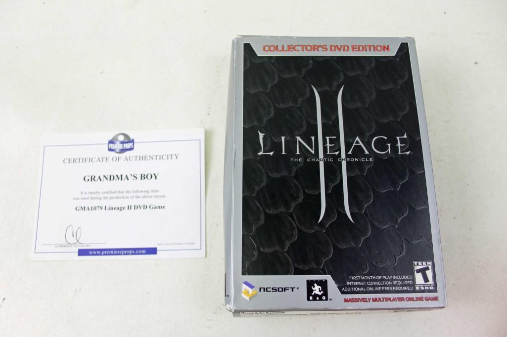 Prop from the Movie Grandma's Boy Lineage II DVD Game: Authentic Movie Prop from the Movie Grandma's Boy GMA1079 Lineage II DVD Game with Certificate of Authenticity