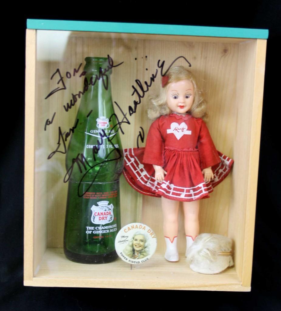 Autographed Mary Hartline Display incl 1950 Doll w/ Hat (1 of 8)