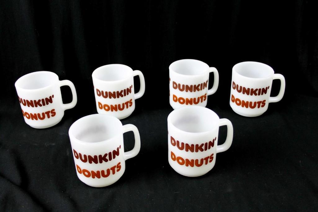 Lot of 6 Vintage Dunkin Donuts Advertising Mugs (1 of 3)