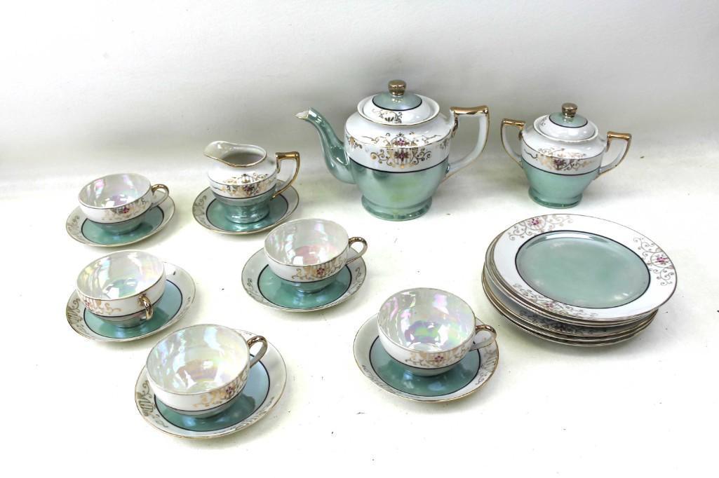 1920-30's Takito Lusterware Tea Set Hand Painted (1 of 5)