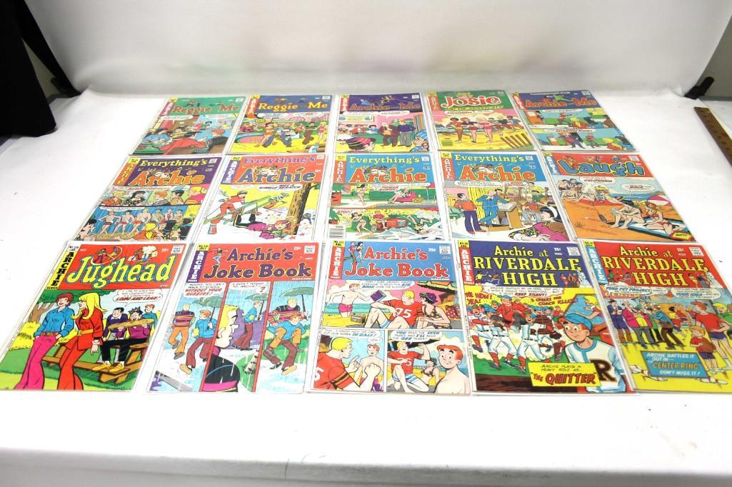 Lot of 15 Vintage Comic Books incl Archie , Reggie , (1 of 3)